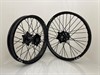 M2R MX Wheelset 21/19 -  KTM 13-25, HQ 14-, GG 21- Blk/Blk/Blk/Silv