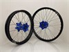 M2R MX Wheelset 21/19, Yamaha/Fantic, Blue/Black/Silver/Silver