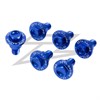 ZETA Fork Guard Bolts 6pcs YZ65/85 19-26, YZ/YZF 08-26, WRF 20-, Blå