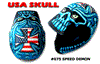Helmet Skinz, USA Skull